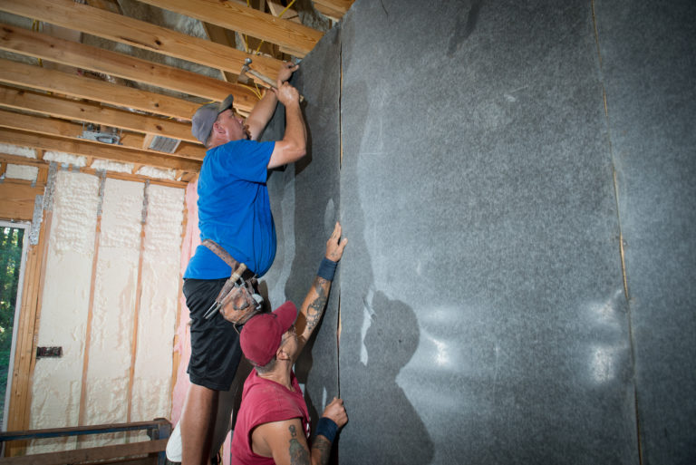mass loaded vinyl over drywall