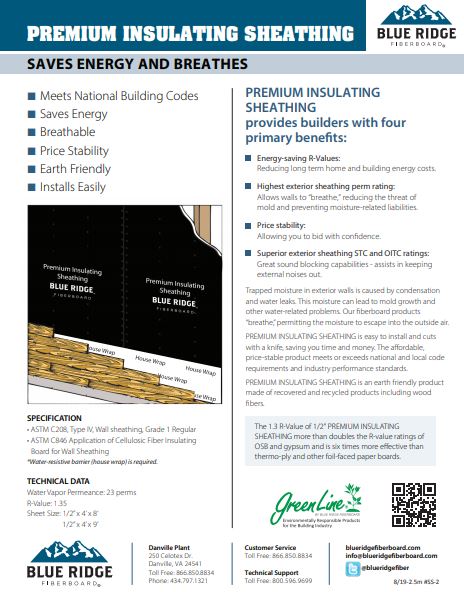 Premium Insulating Sheathing Request